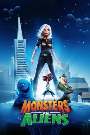 Monsters vs. Aliens (2009) Dual Audio Hindi Full Movie - 870MB HD Poster Download - filmyfly